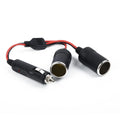 Dual Socket Cigarette Lighter Splitter Adapter for Car (DC 12V)