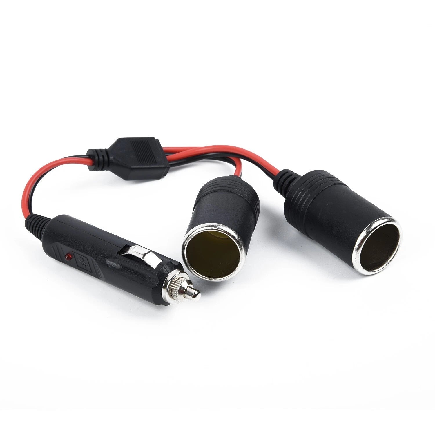 Dual Socket Cigarette Lighter Splitter Adapter for Car (DC 12V)