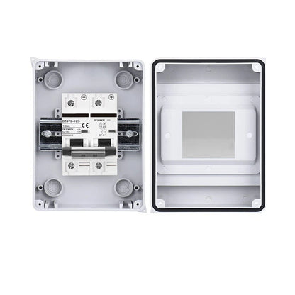 2 Pole PV Disconnect Box DC1000V Circuit Breaker for Solar Panels (6A 125A)
