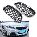 2X Front Upper Bumper Mesh Grille for BMW Z4 E89 (2009–2016) Gloss Black