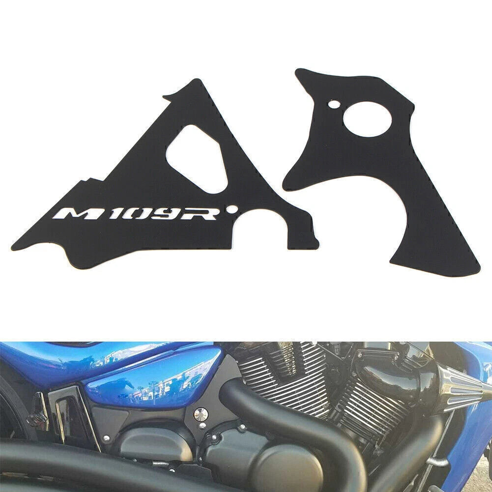 Engine Side Covers Frame Fillers Keyhole For Suzuki INTRUDER M1800R/VZR1800 BLK