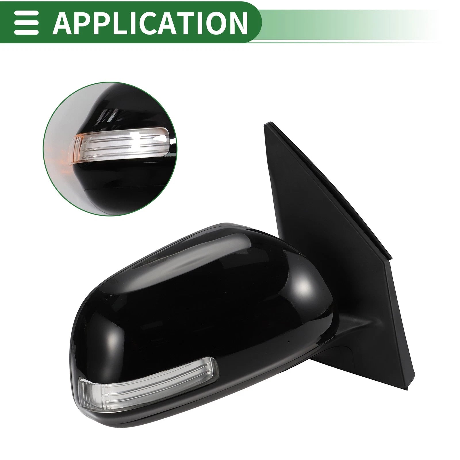 Right Side Door Mirror Replacement for Toyota RAV4 2009–2012 Manual Folding