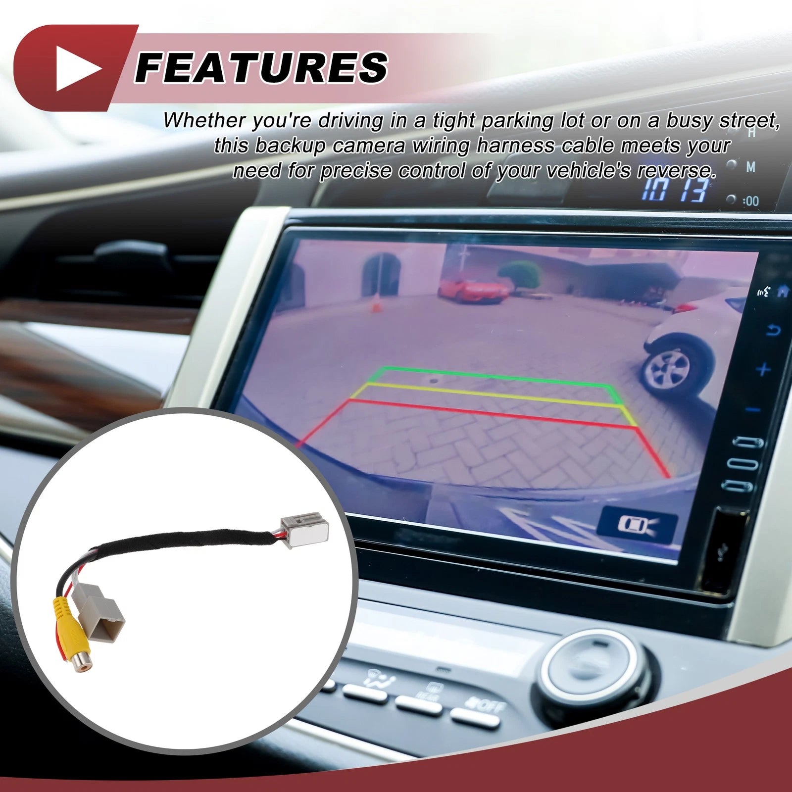 Rear View Camera Adapter Wire Harness Cable for Mitsubishi Outlander (2013–2020)