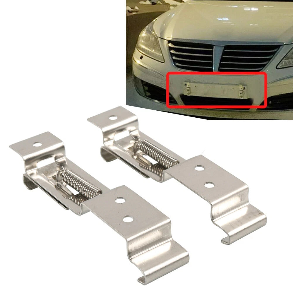 2X License Plate Frame Holder Clips for Car Trailer (Universal)