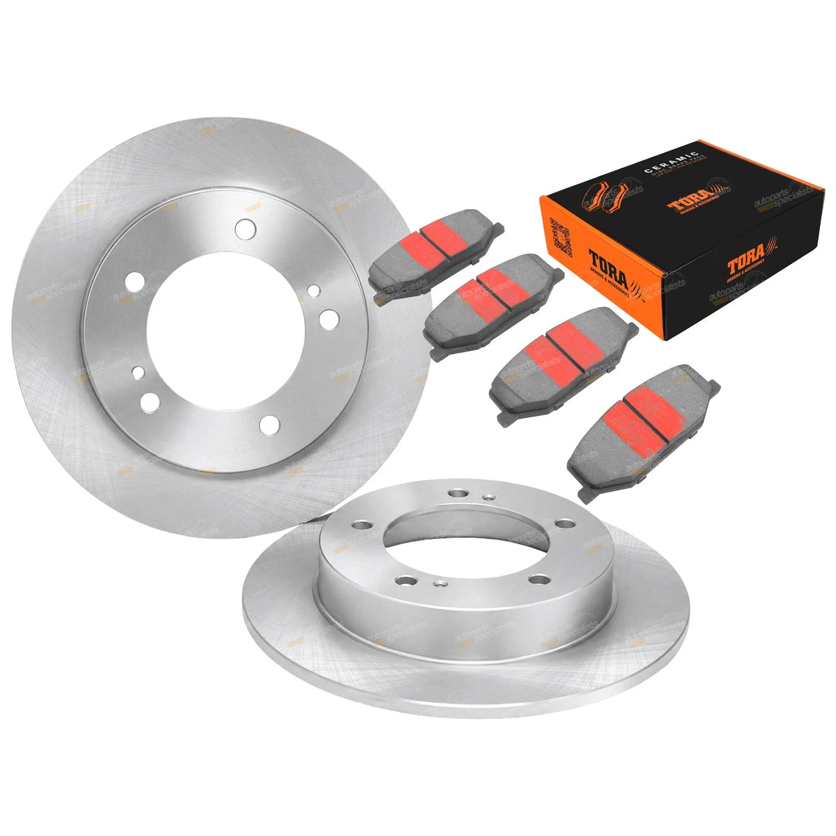 2 Front Disc Brake Rotors + Pads for Suzuki Sierra Samurai (1982–1998)