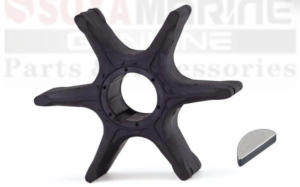 5pcs Water Pump Impeller with Key for Yamaha Mariner Outboard (6E5-44352-01)