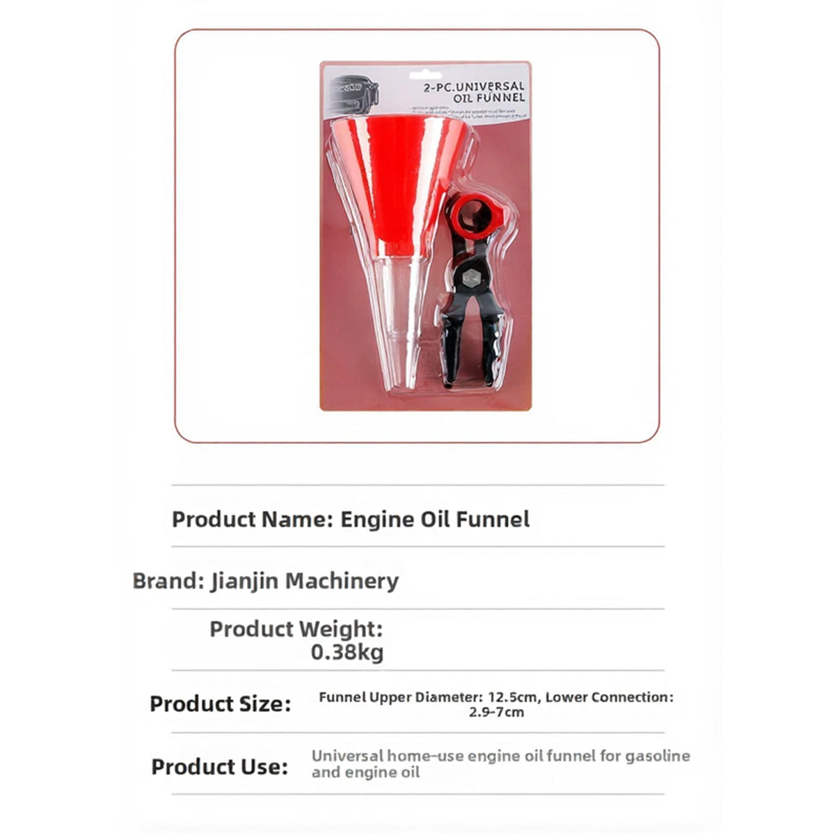 Adjustable Plastic Funnel for Car Engine Oil Fill (2010–2023)