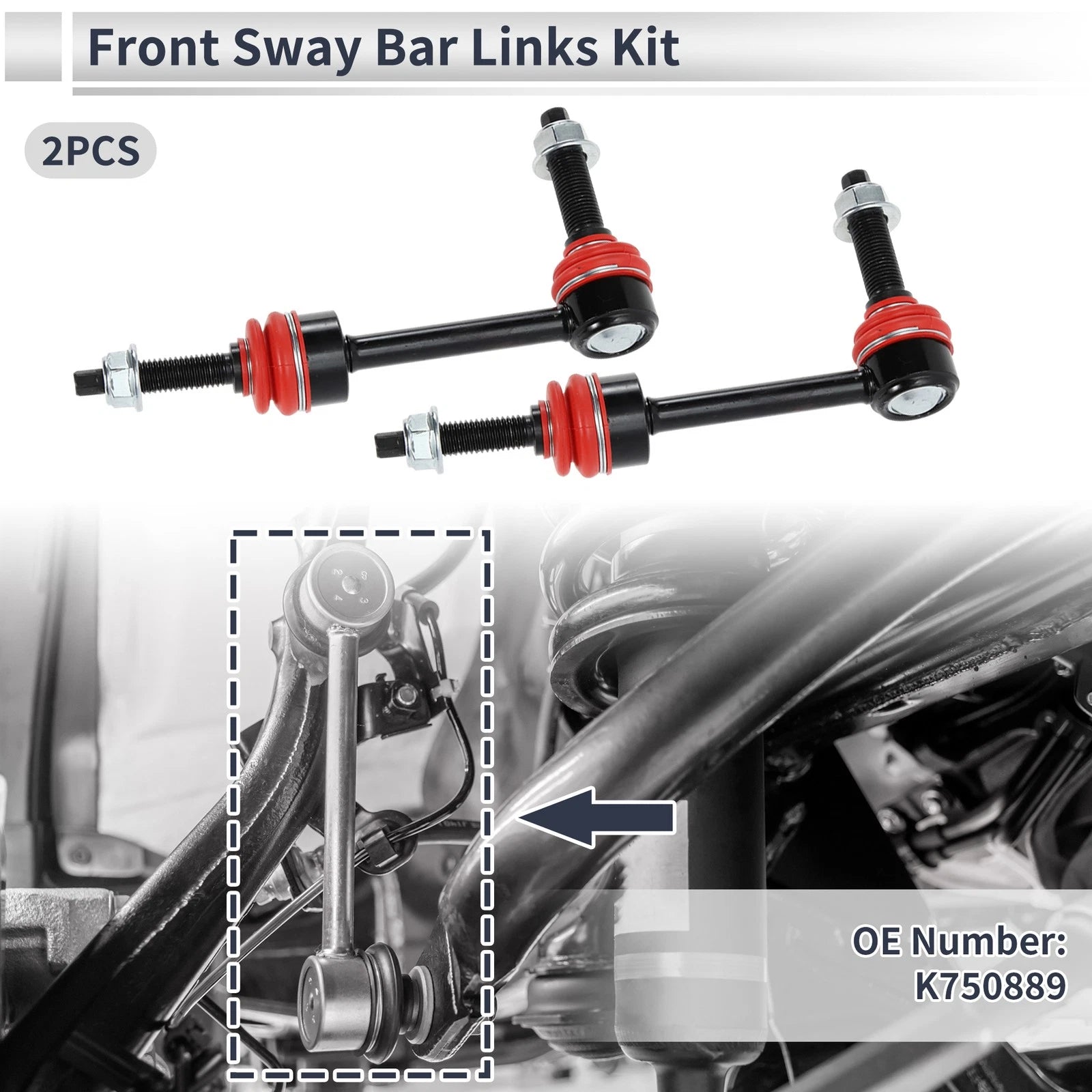 Front Stabilizer Bar Links Replacement for Dodge Ram 2500 (2014–2022)