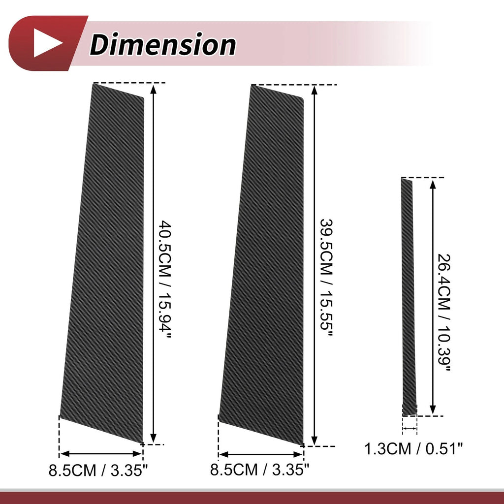 6 Pcs Door Pillar Window Trim Replacement for Lexus ES (2019–2022)