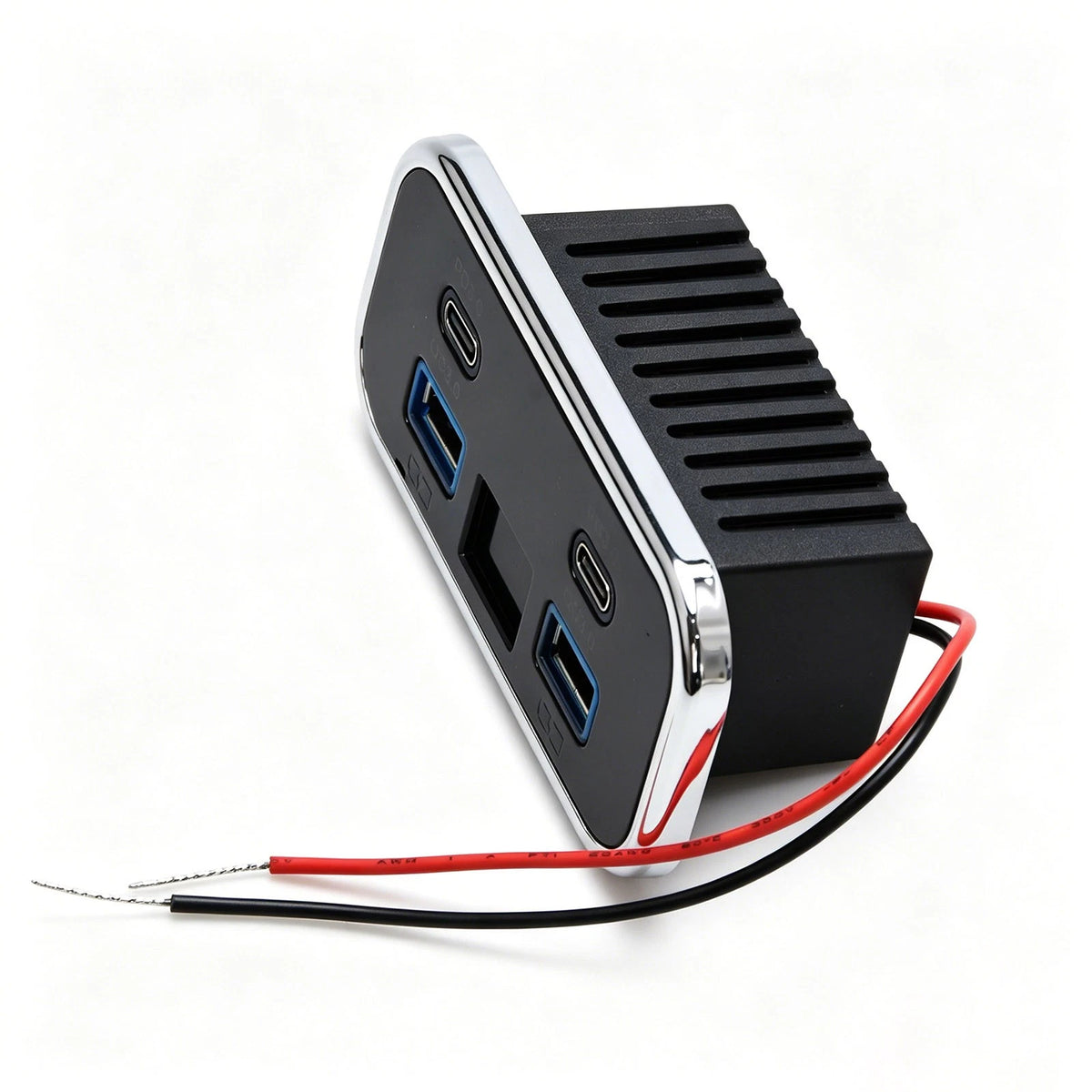 4-Port USB Charger Panel for Trucks & RVs (12V–24V) Dual PD QC 3.0 LED Volt