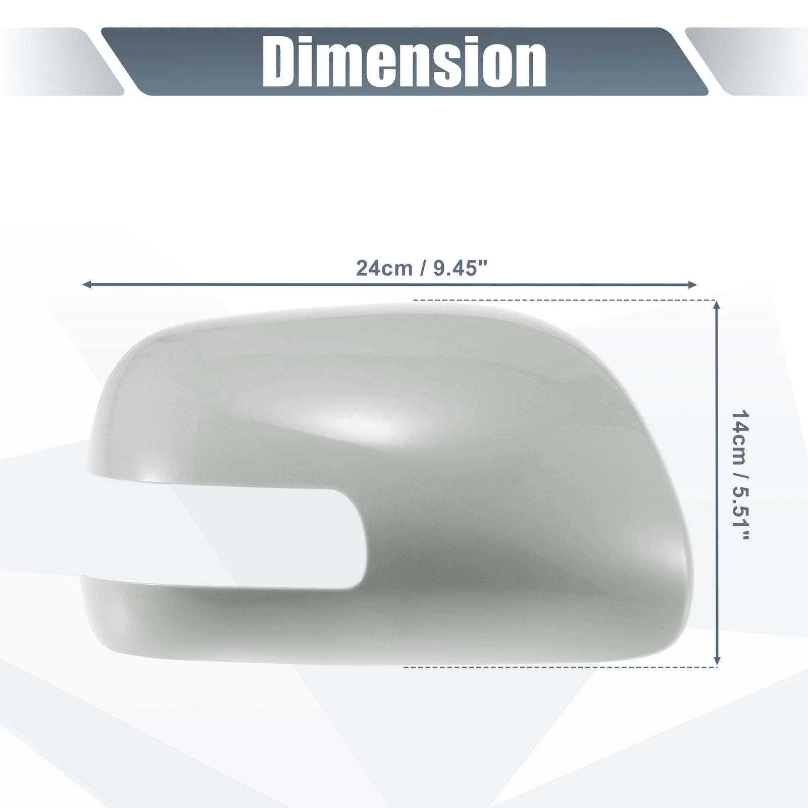 Right Side Mirror Cover Cap Replacement Gray for Toyota Camry (2006–2011)