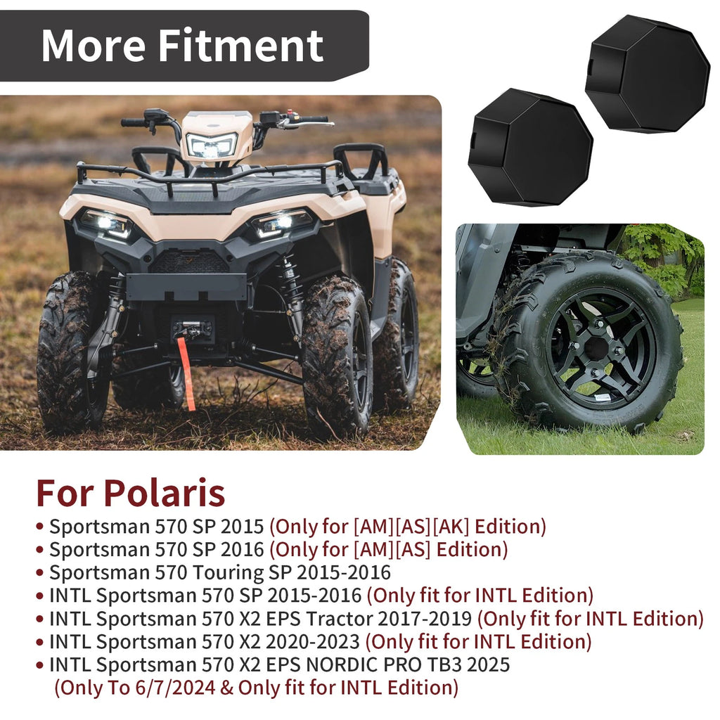 2X Center Wheel Hub Caps 5451374-067 for Polaris Sportsman 570 X2 (2020–2023)