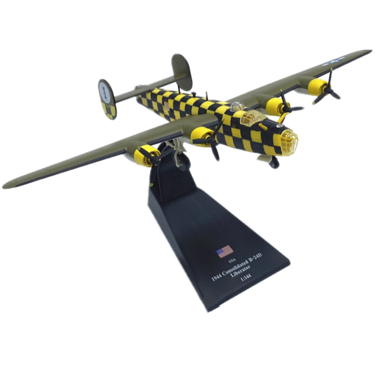 1/144 Scale B-24D Liberator Bomber Model with Stand (WWII)