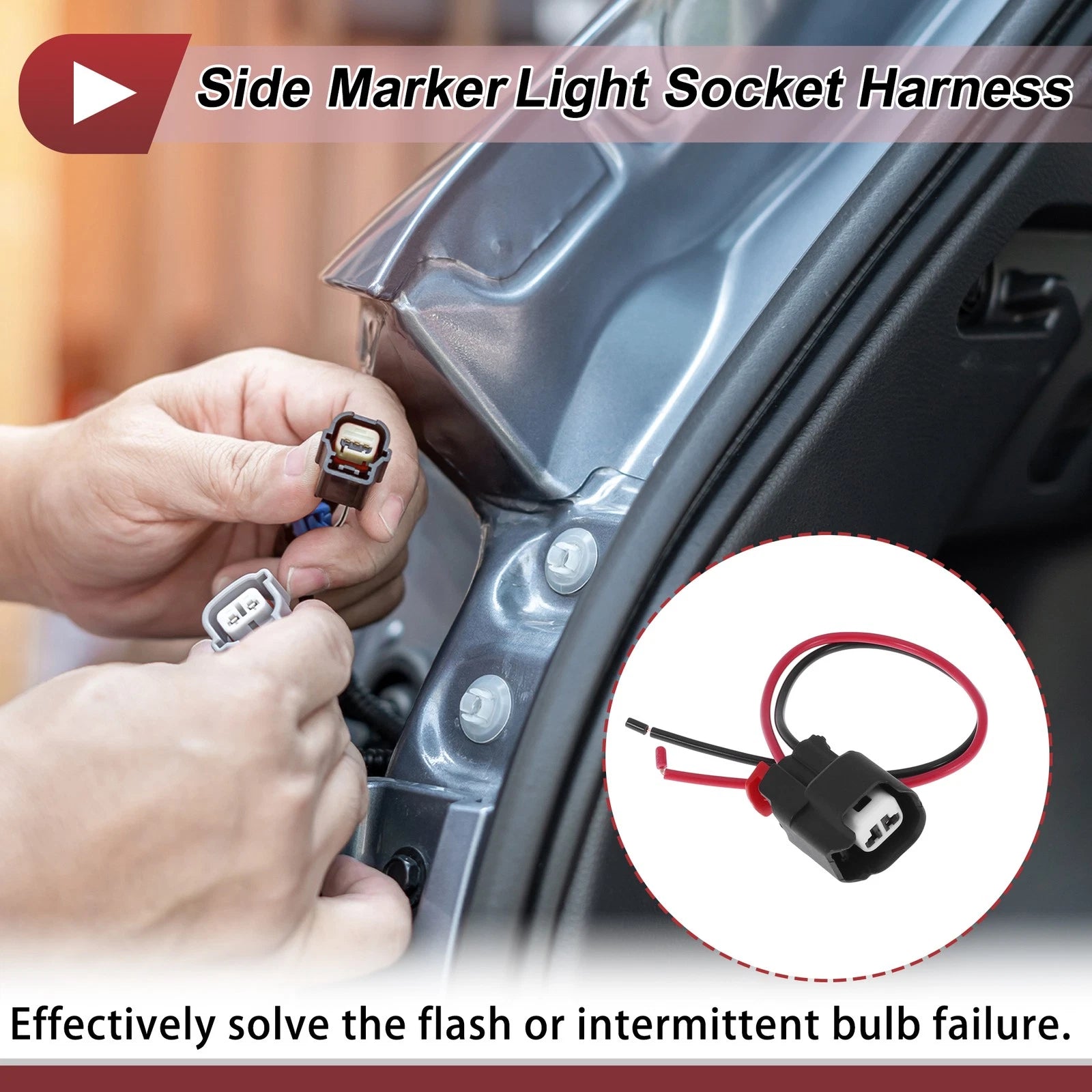 Side Marker Light Socket Wiring for Dodge Caliber (2007–2012) No. 55156754AA