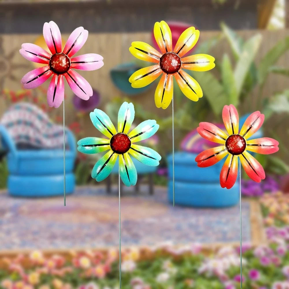 Iron Flower Stakes for Garden Displays (1 Piece)