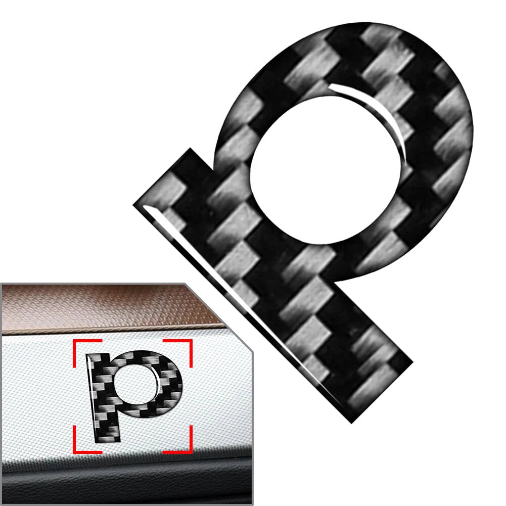 p Window Door Wall Car Badge Emblem Lowercase Alphabet Letter Decals Stickers