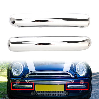 Set of 2 Front Bumper Chrome Trim Molding for Mini Cooper One Cabrio (2001–2004)