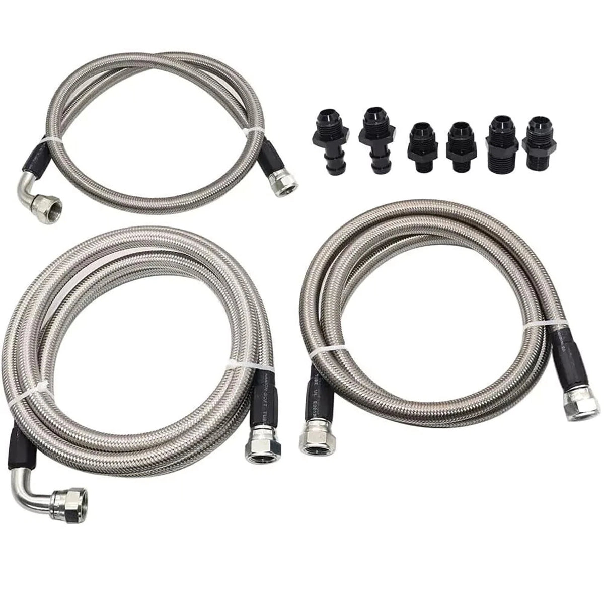 3pcs SS Braided Transmission Cooler Lines Kit for Dodge
