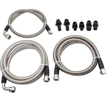 3pcs SS Braided Transmission Cooler Lines Kit for Dodge