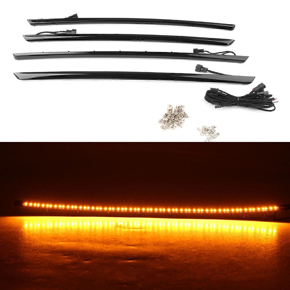 Car LED Door Panel Ambient Light Bars Dual Color for BMW F30 Blue & Orange