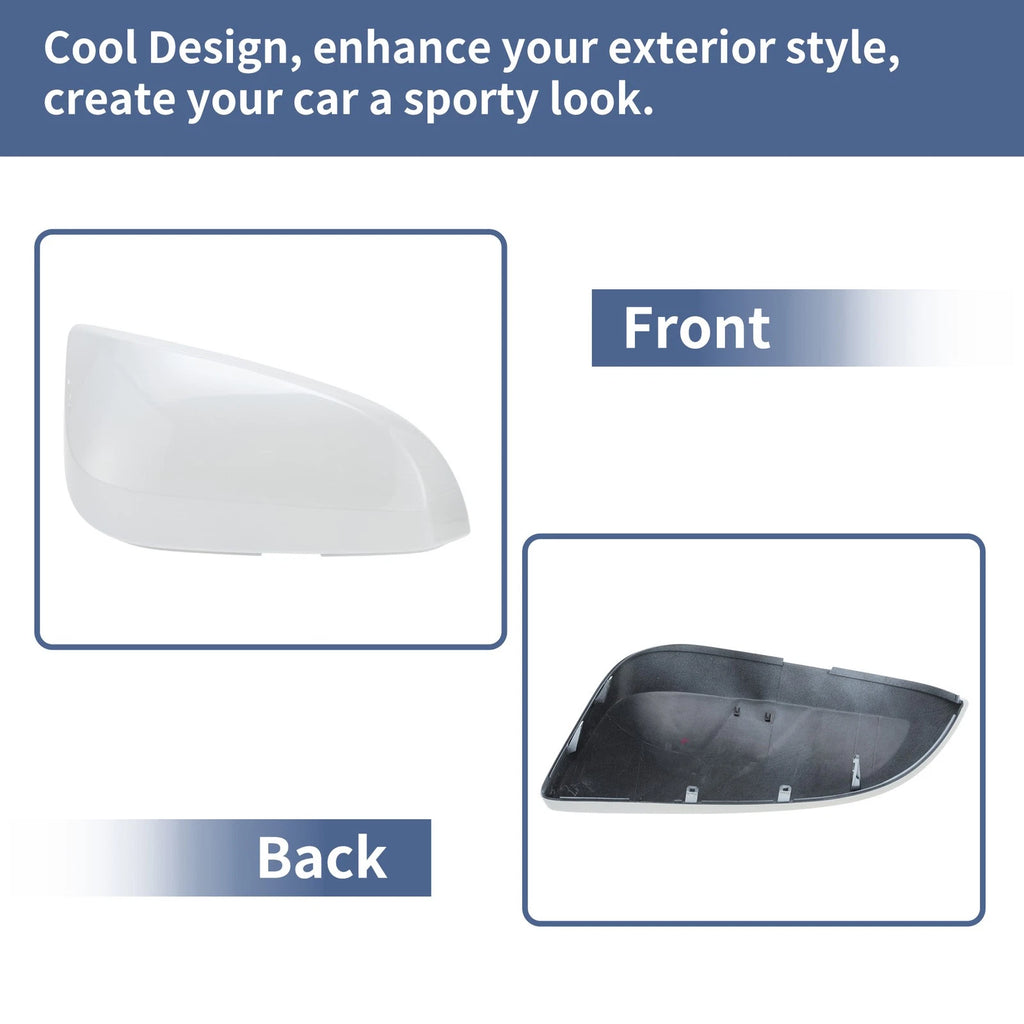 Right Side Mirror Cover Cap Replacement White for Toyota 4Runner (2013–2023)