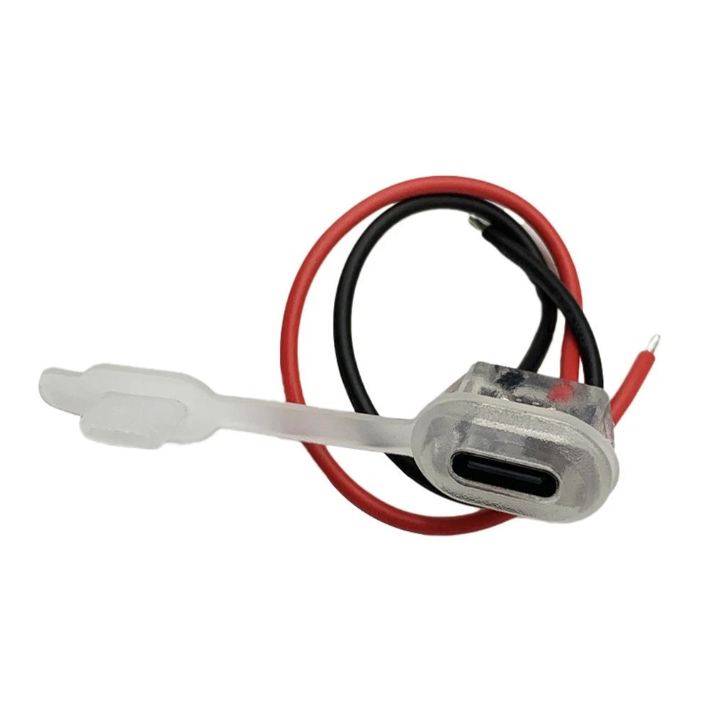 2-Pin Type C Waterproof Socket with LED Light Plate for Reliable Power Input