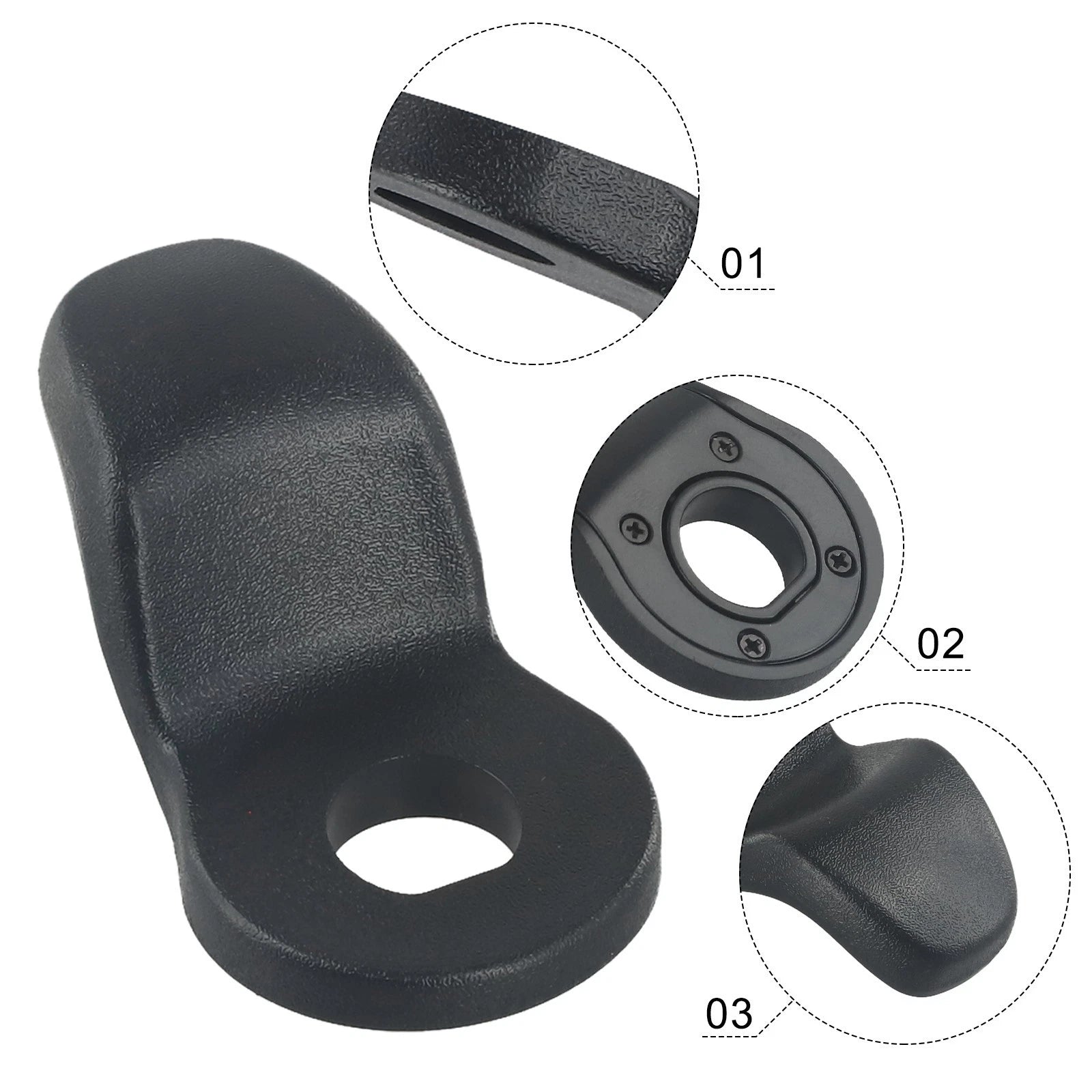 Glass Grip Trunk Door Handle for (1pc, Black)