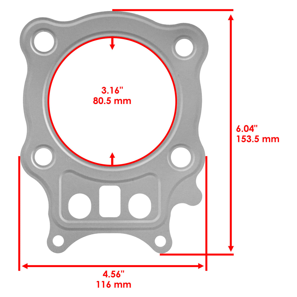 Head and Valve Cover Gasket for Honda Rancher 350 TRX350FE 4WD (2001–2004)