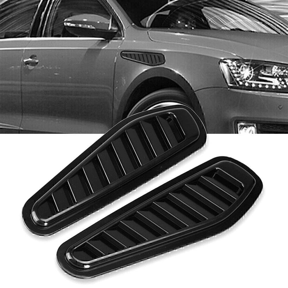 2pcs Universal Car Decorative Air Flow Intake Hood Scoop Vent Bonnet Cover RH LH