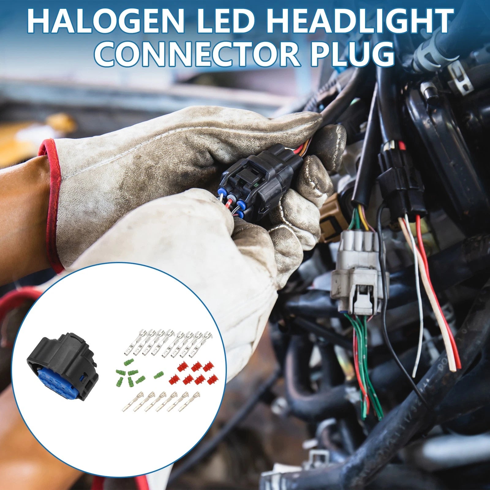14 Pin Halogen LED Headlight Connector Plug for Hyundai Tucson (2016–2018)