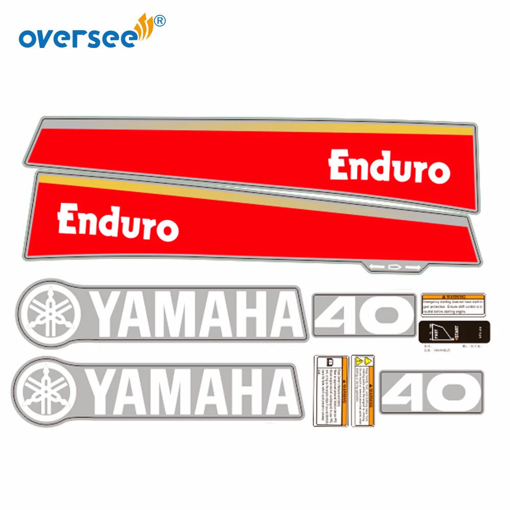 Sticker Kit for Yamaha 40HP 2T Outboard (Anti-UV, Not Fade)