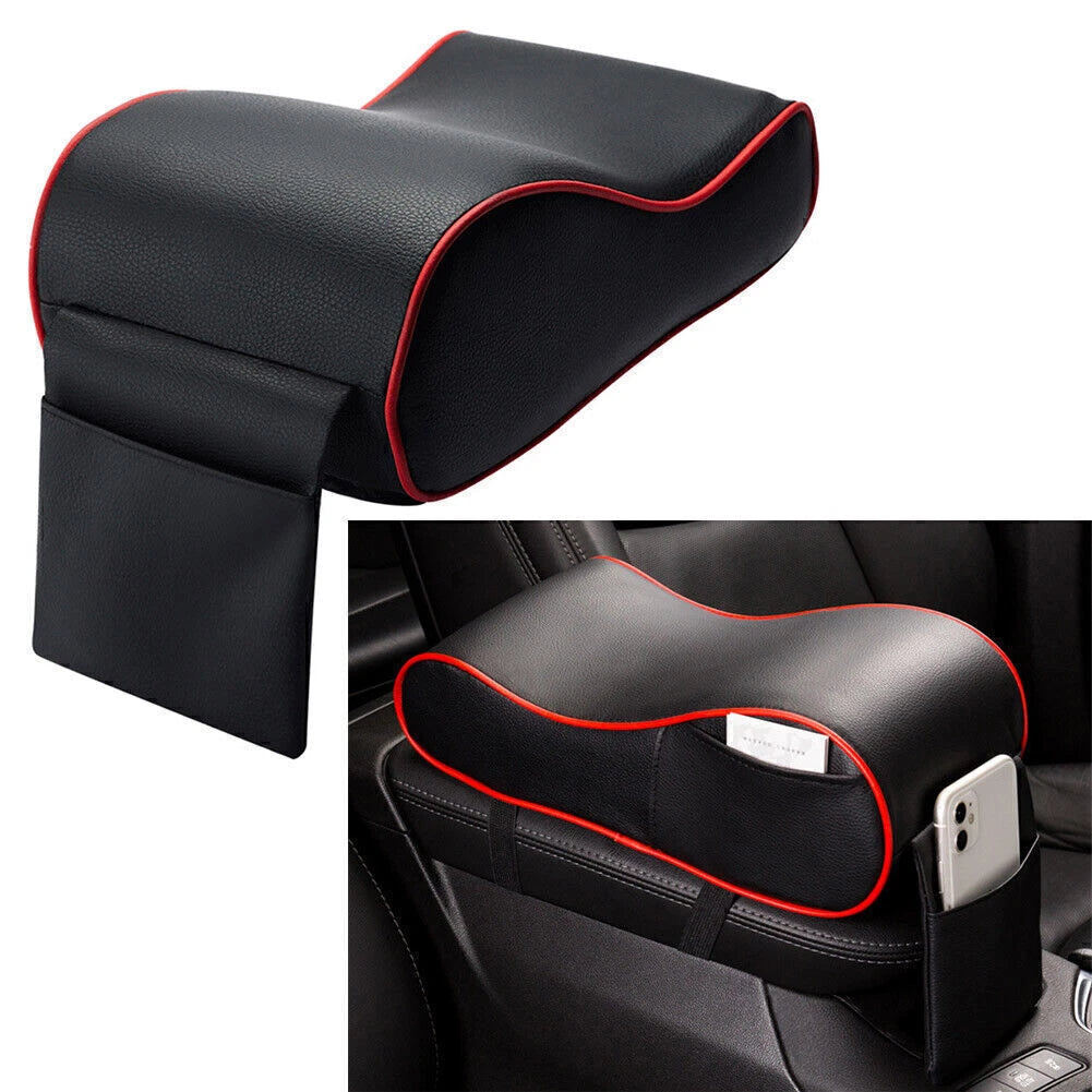 Center Console Armrest Box Cushion Pad PU Leather Memory Foam Mat Auto Universal
