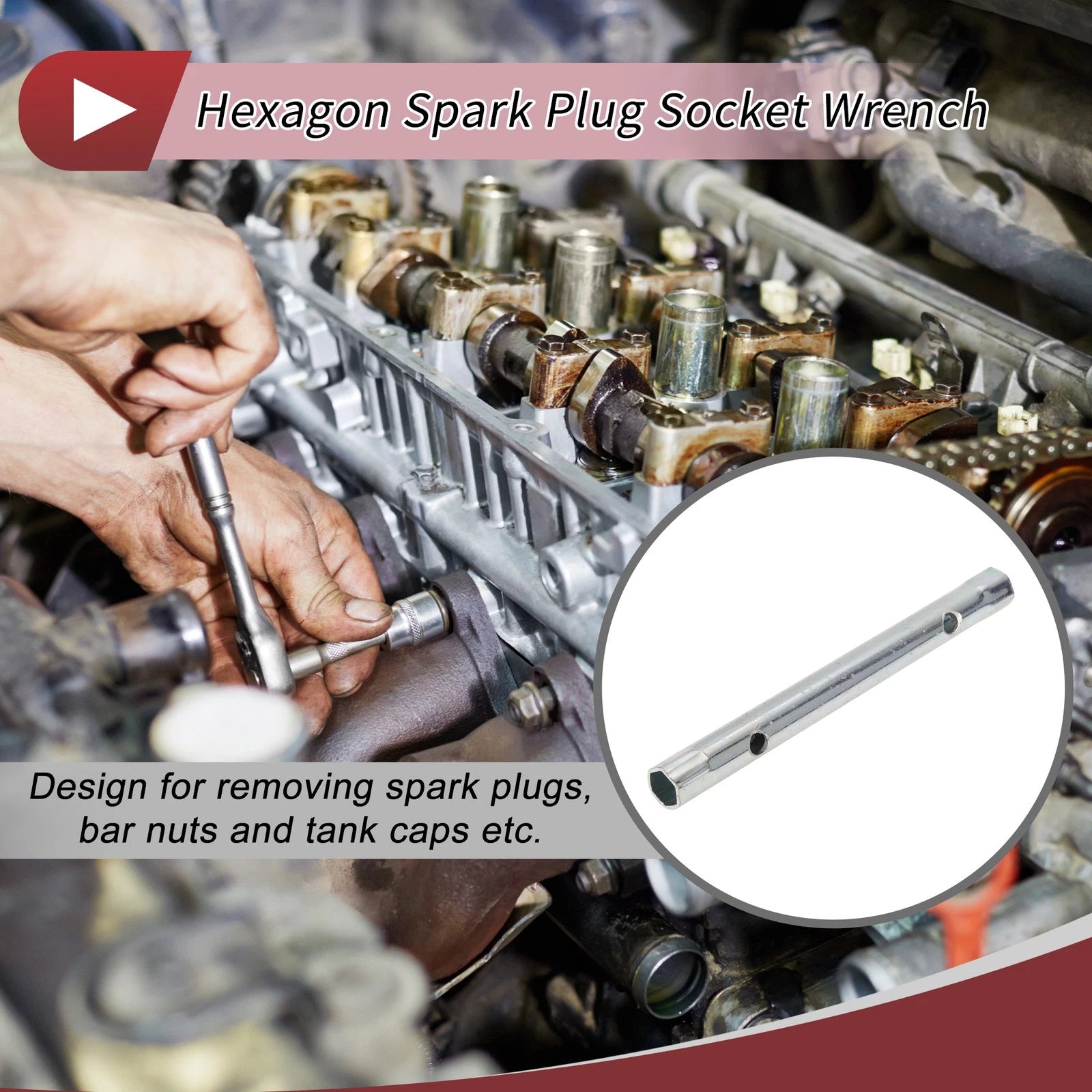 12mm 13mm Hexagon Spark Plug Socket Wrench for Universal Use