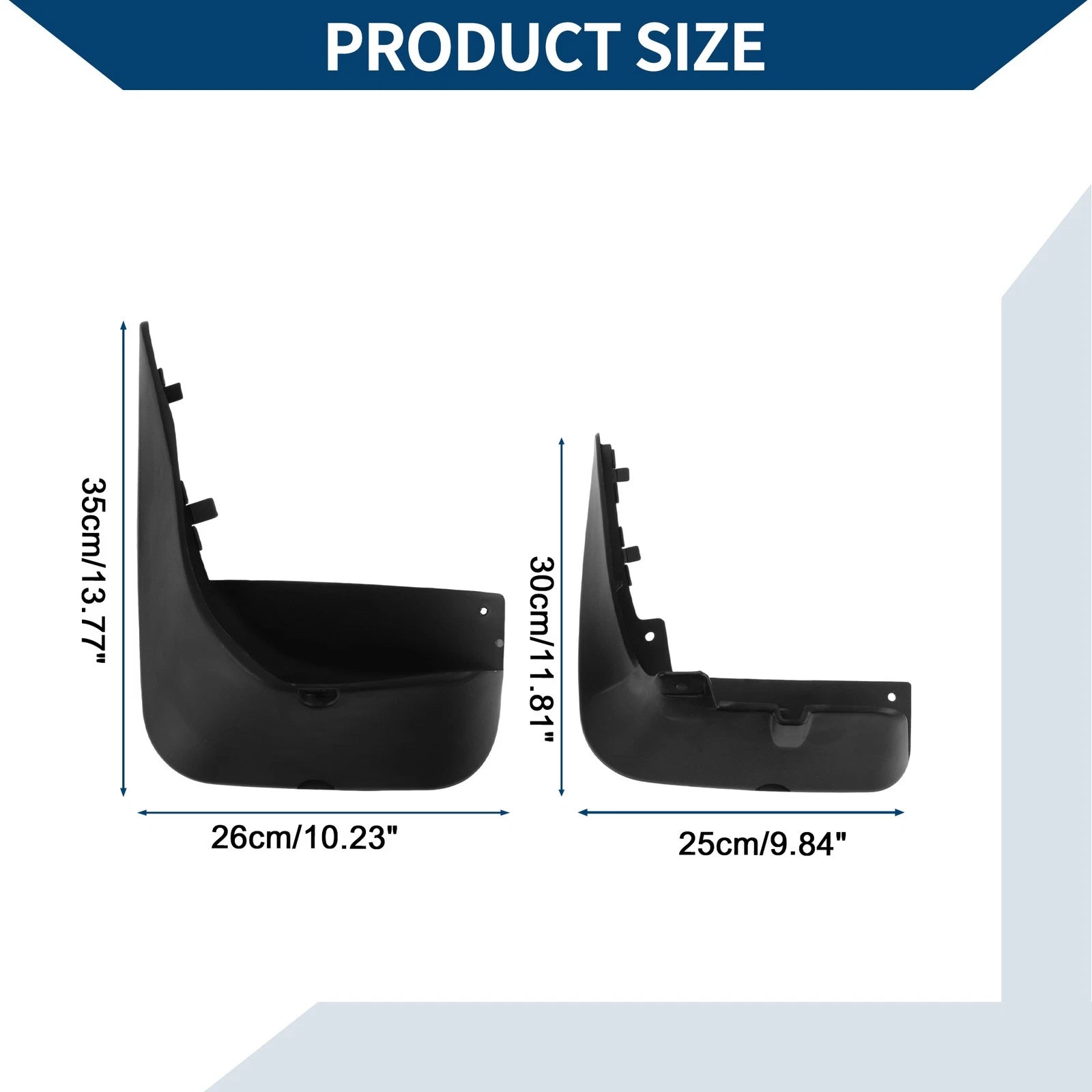 Mud Flaps Splash Guards 1 Set for Mercedes-Benz S Class (2008–2014)