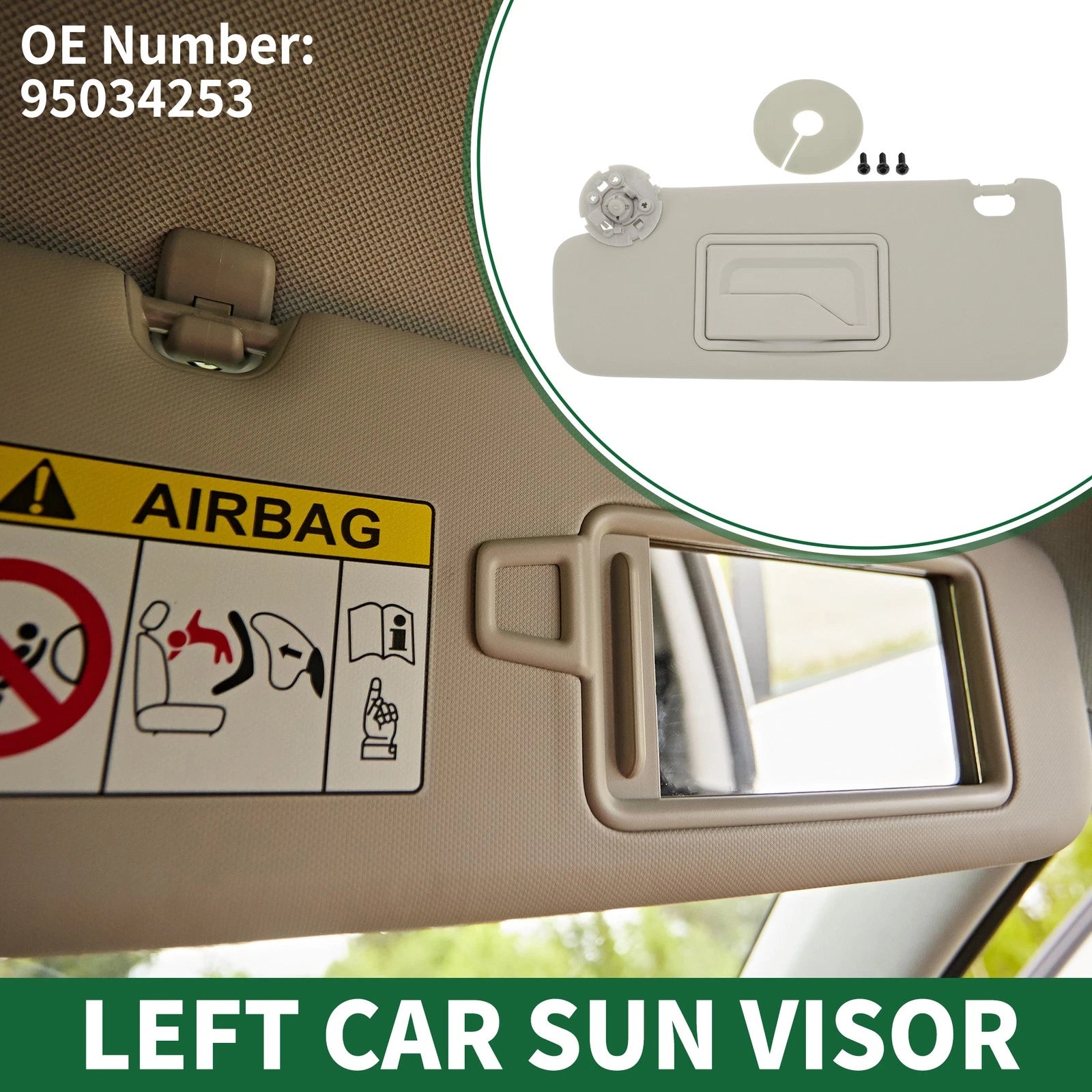 Left Car Sun Visor with Mirror for Chevrolet Cruze 2011-2016