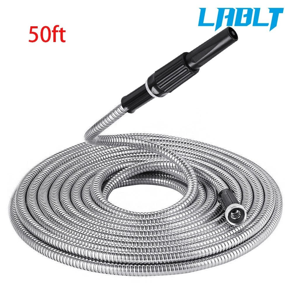 Stainless Steel Hose Water Pipe for Garden (50 FT)