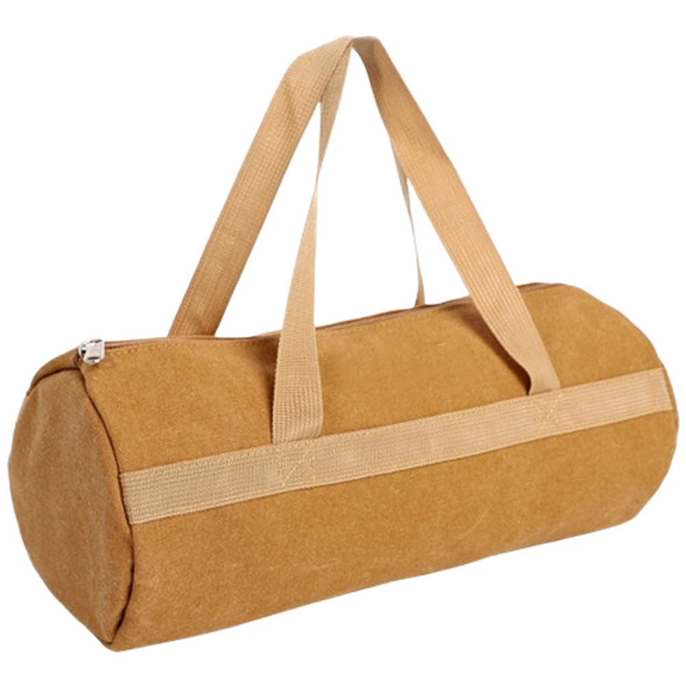 36x18cm Cylinder Canvas Bag for Tent Pegs and Camping Tool Storage