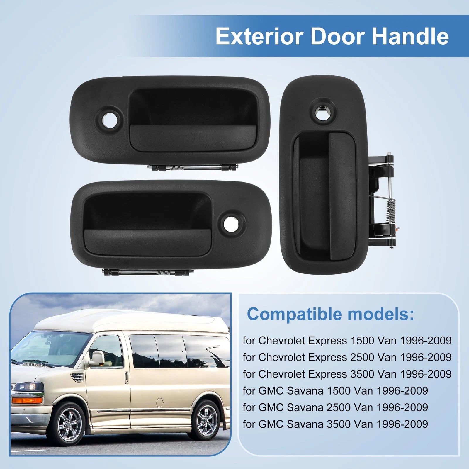 Front Left Right Rear Right Door Handle for Chevrolet Express 1500 (2003–2023)