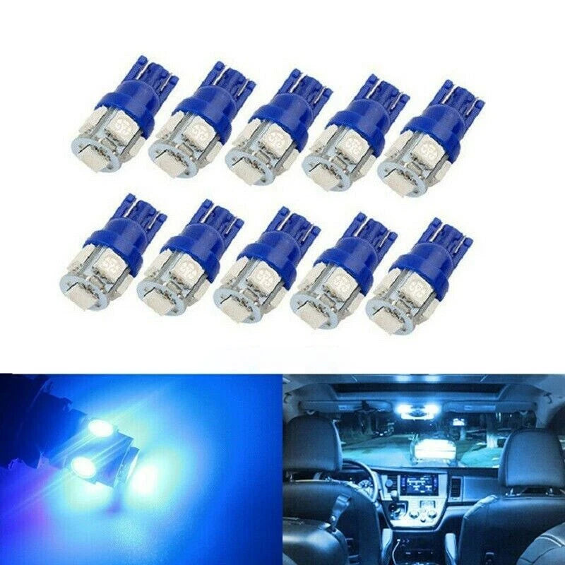Bright Blubs Light Lamp Peanut 12V-DC 8000K 120LUM/bulb 10PCS Blue