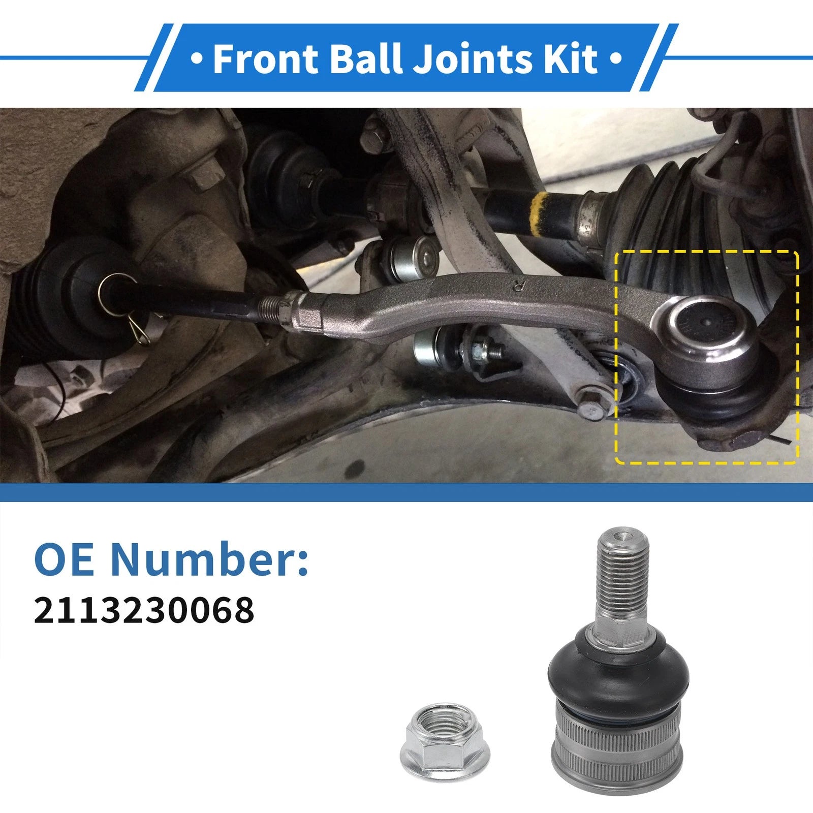 2 Pcs Front Lower Ball Joints Replacement for Mercedes-Benz E-Class (2002–2009)