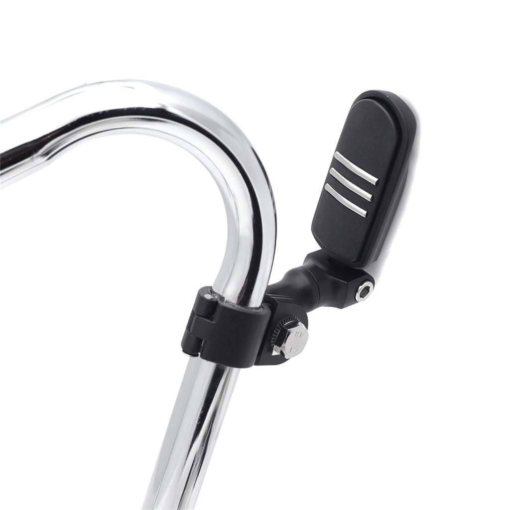 Black Streamliner Footpegs for Harley (1.25" Engine Guard)