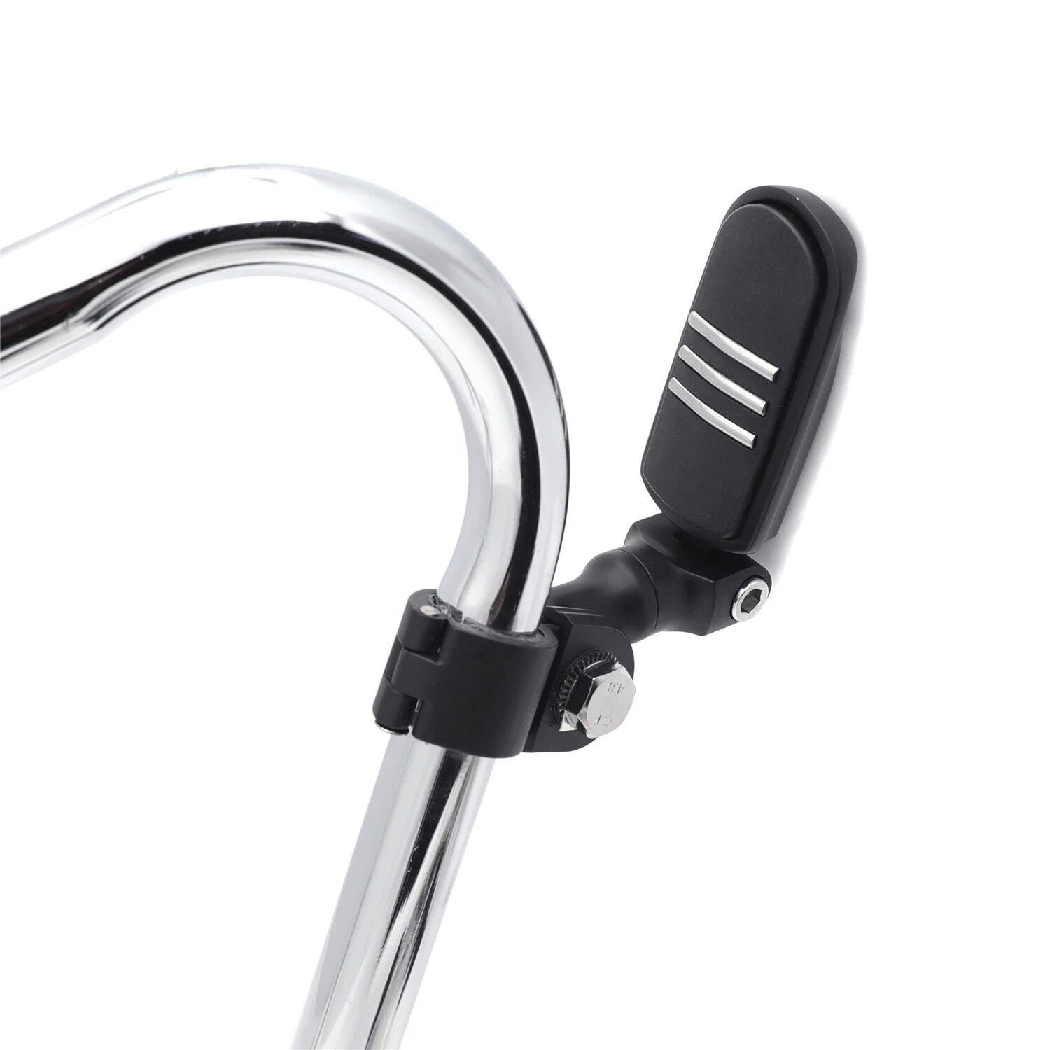 Black Streamliner Footpegs for Harley (1.25" Engine Guard)