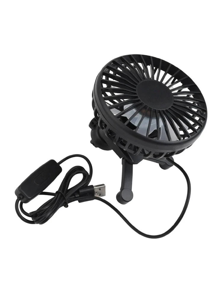 USB interface for car fan with low noise operation and 3 speed settings