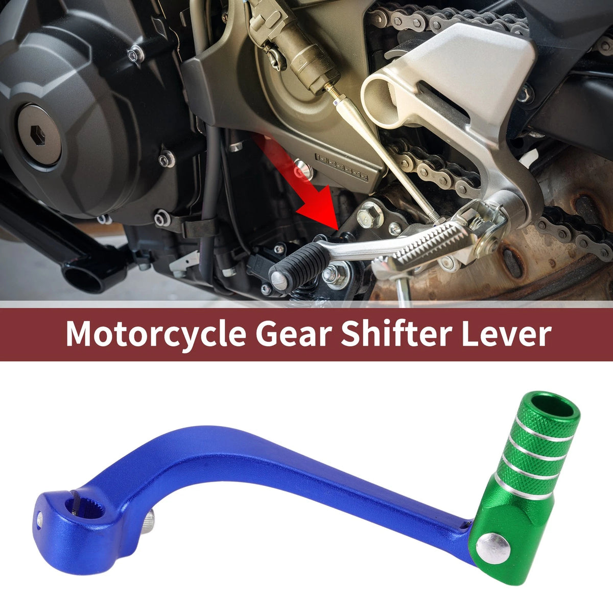 Folding Gear Shifter Lever for Honda CRF110F (2013–2018) Blue Green