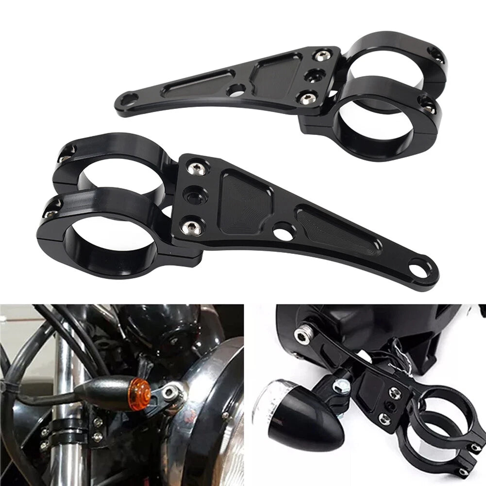 41MM Motorcycle Headlight Bracket Mount Clamp Fork Tube Holder For Harley