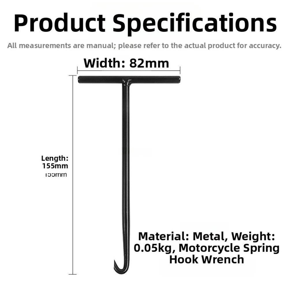 T Handle Alloy Spring Hook Wrench for Motorcycle Exhaust & Kickstand