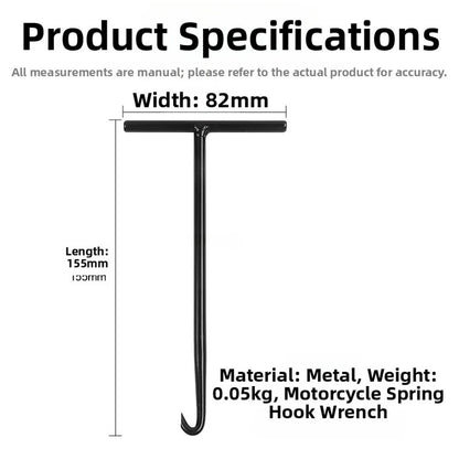 T Handle Alloy Spring Hook Wrench for Motorcycle Exhaust & Kickstand