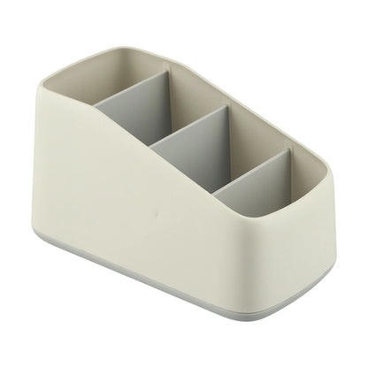 Compact Desktop Organizer for Remote Controls (4 Compartment Storage Box)
