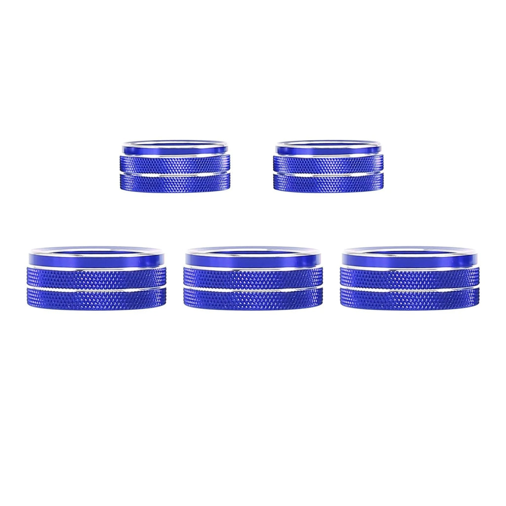 5pcs Air Conditioner Volume Switch Knob Cover Ring Blue for Honda (2005–2015)