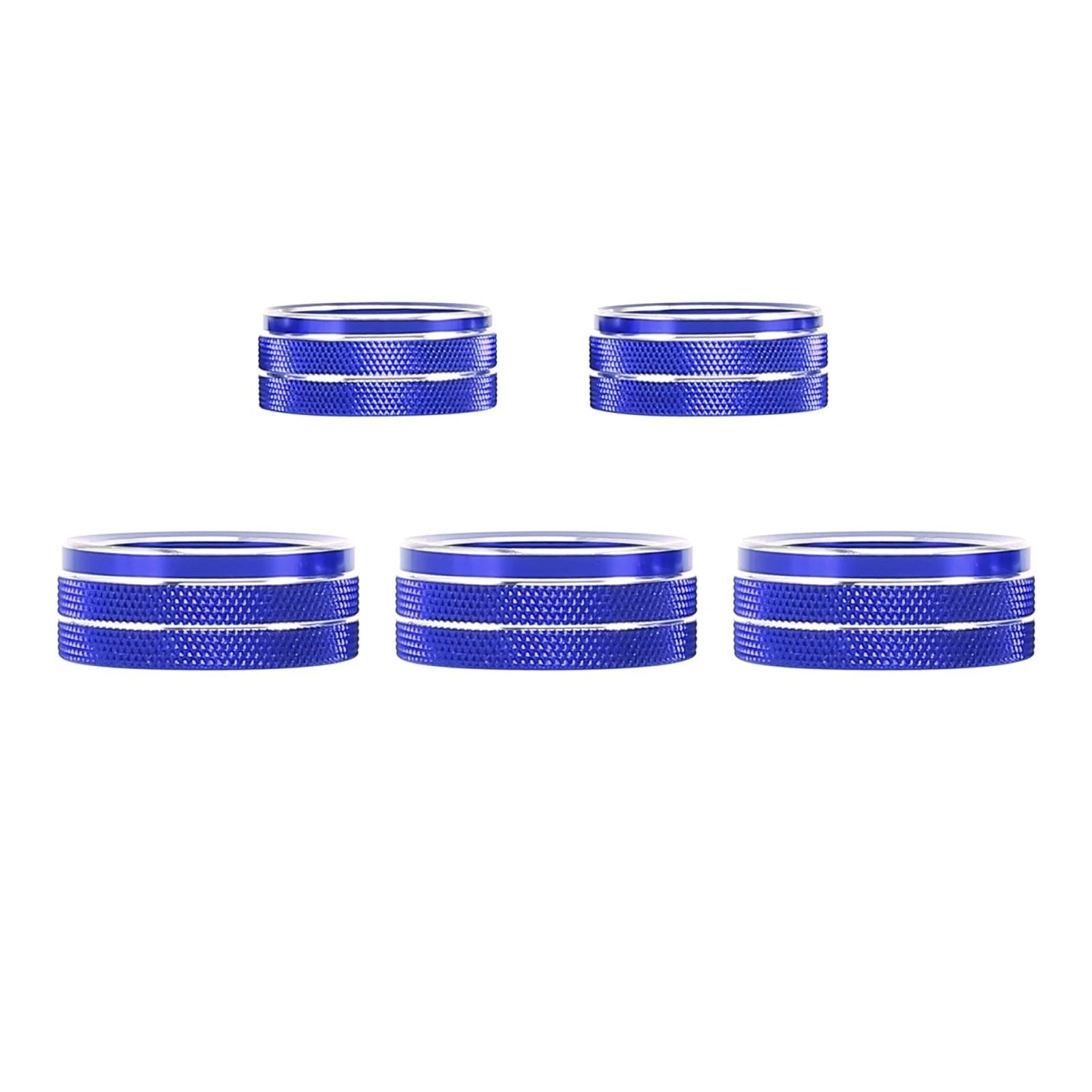 5pcs Air Conditioner Volume Switch Knob Cover Ring Blue for Honda (2005–2015)